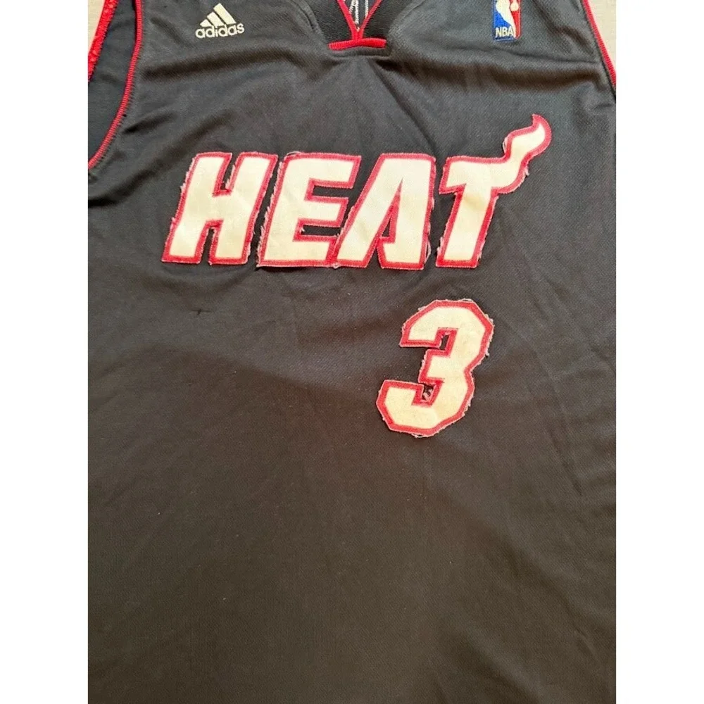Miami Heat‎ Wade #3 Adidas Jersey Mens Extra Large Black Sleeveless.